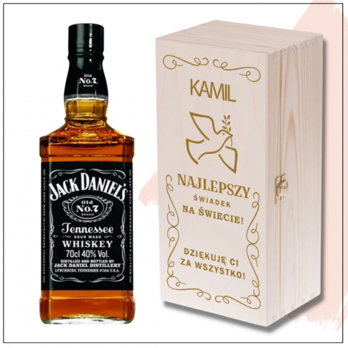 MI AMOR JACK DANIELS EN CAJA DE MADERA PERSONALIZADA - REGALOS ORIGINALES  PARA HOMBRES - Alcohol para el día del hombre: botellas personalizadas