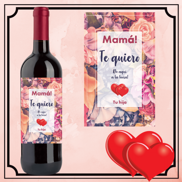 Regala botellas de vino con etiquetas personalizadas el día de tu